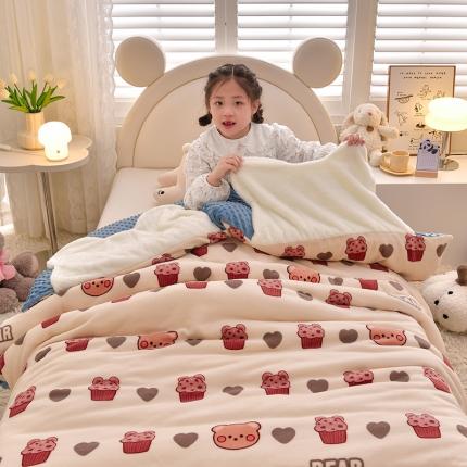 91家纺网 家纺一手货源 找家纺 (总) 宝贝优选 2023新款牛奶豆豆绒护肩被