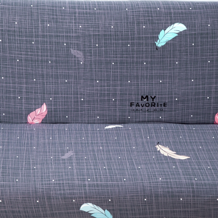 91家纺网 家纺一手货源 找家纺 雅竹 牛奶丝印花沙发床套（无裙边）彩羽