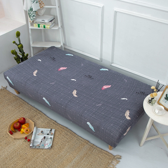 91家纺网 家纺一手货源 找家纺 雅竹 牛奶丝印花沙发床套（无裙边）彩羽