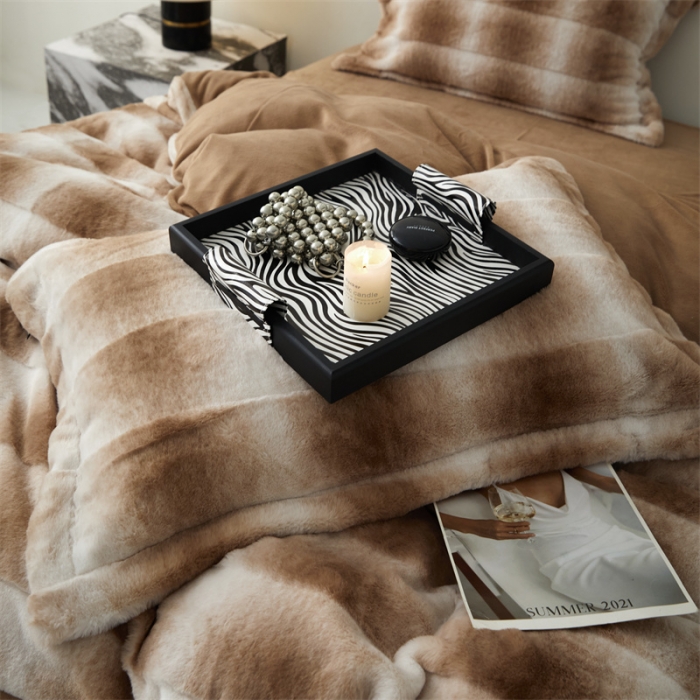 91家纺网 家纺一手货源 找家纺 安莱生活 2023年新品皮草绒高端四件套 皮草绒-巴斯