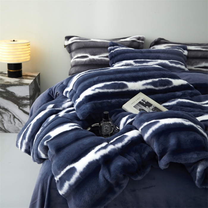 91家纺网 家纺一手货源 找家纺 安莱生活 2023年新品皮草绒高端四件套 皮草绒-德克萨斯