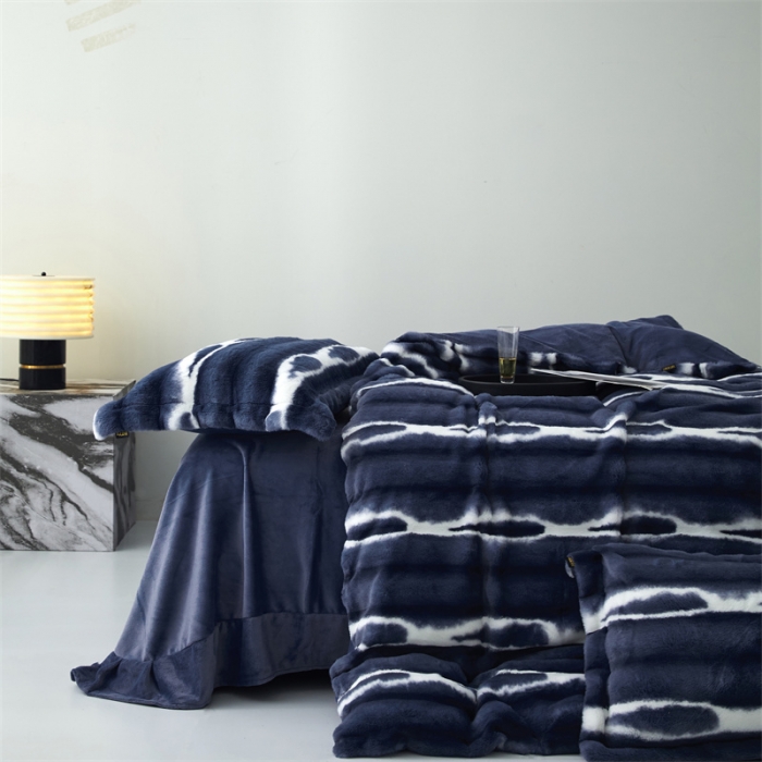 91家纺网 家纺一手货源 找家纺 安莱生活 2023年新品皮草绒高端四件套 皮草绒-德克萨斯