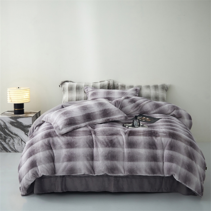 91家纺网 家纺一手货源 找家纺 安莱生活 2023年新品皮草绒高端四件套 皮草绒-格林娜