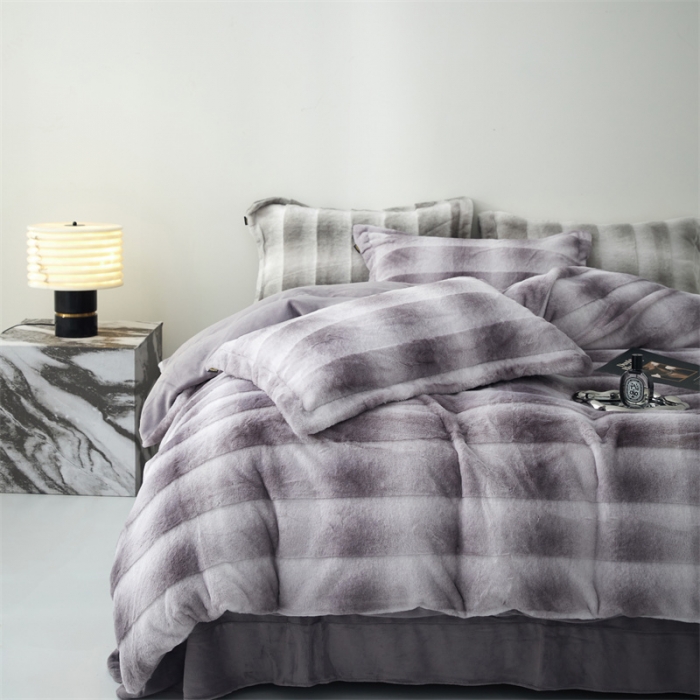 91家纺网 家纺一手货源 找家纺 安莱生活 2023年新品皮草绒高端四件套 皮草绒-格林娜