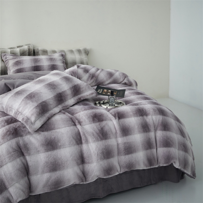 91家纺网 家纺一手货源 找家纺 安莱生活 2023年新品皮草绒高端四件套 皮草绒-格林娜