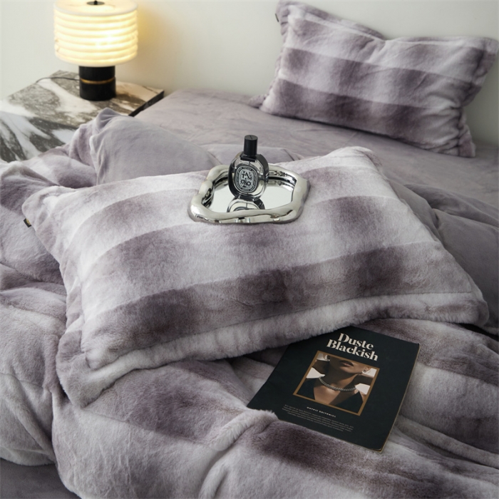 91家纺网 家纺一手货源 找家纺 安莱生活 2023年新品皮草绒高端四件套 皮草绒-格林娜