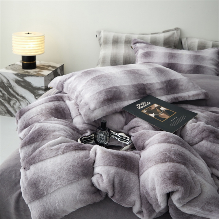 91家纺网 家纺一手货源 找家纺 安莱生活 2023年新品皮草绒高端四件套 皮草绒-格林娜