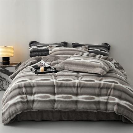 安莱生活 2023年新品皮草绒高端四件套 皮草绒-莫奈