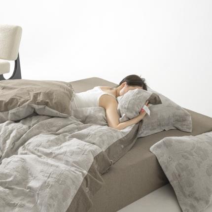 91家纺网 家纺一手货源 找家纺 （总）安莱生活 2023新品双层纱大提花高奢工艺款四件套花都