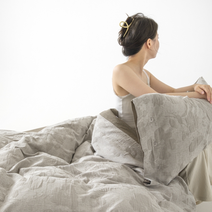 91家纺网 家纺一手货源 找家纺 安莱生活 2023新品双层纱大提花高奢工艺款四件套花都 花都--咖色