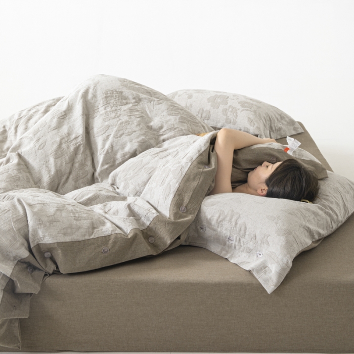 91家纺网 家纺一手货源 找家纺 安莱生活 2023新品双层纱大提花高奢工艺款四件套花都 花都--咖色