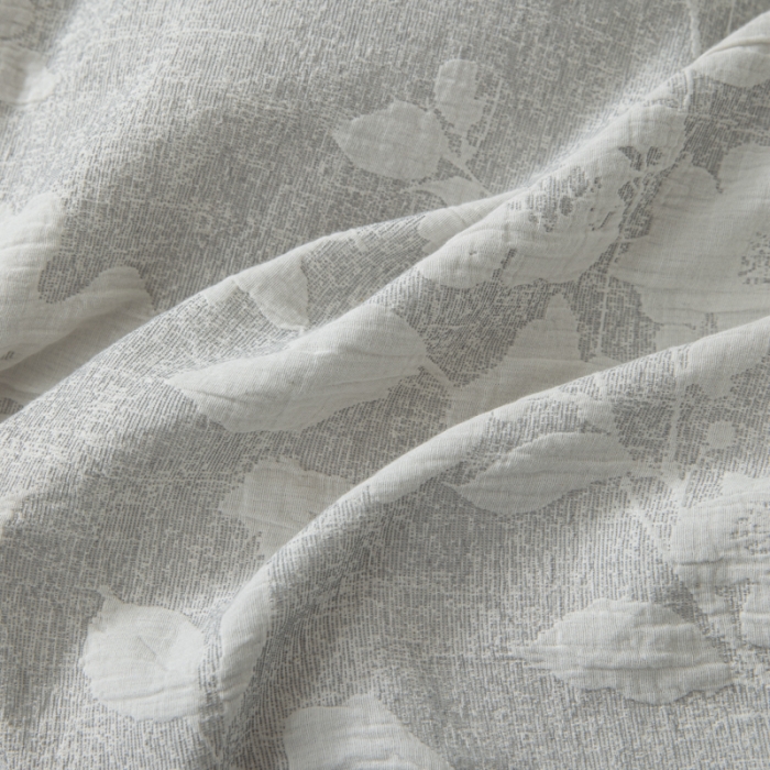 91家纺网 家纺一手货源 找家纺 安莱生活 2023新品双层纱大提花高奢工艺款四件套花都 花都--银灰