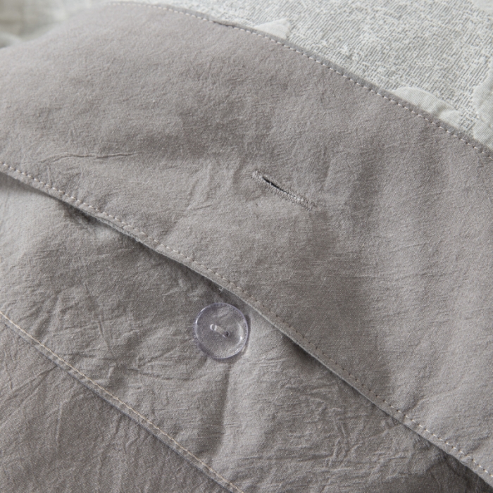 91家纺网 家纺一手货源 找家纺 安莱生活 2023新品双层纱大提花高奢工艺款四件套花都 花都--银灰