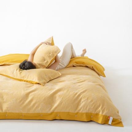 91家纺网 家纺一手货源 找家纺 （总）安莱生活 2023新品双层纱大提花高奢工艺款四件套馥香