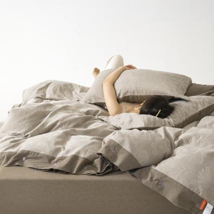 91家纺网 家纺一手货源 找家纺 （总）安莱生活 2023新品双层纱大提花高奢工艺款四件套馥香