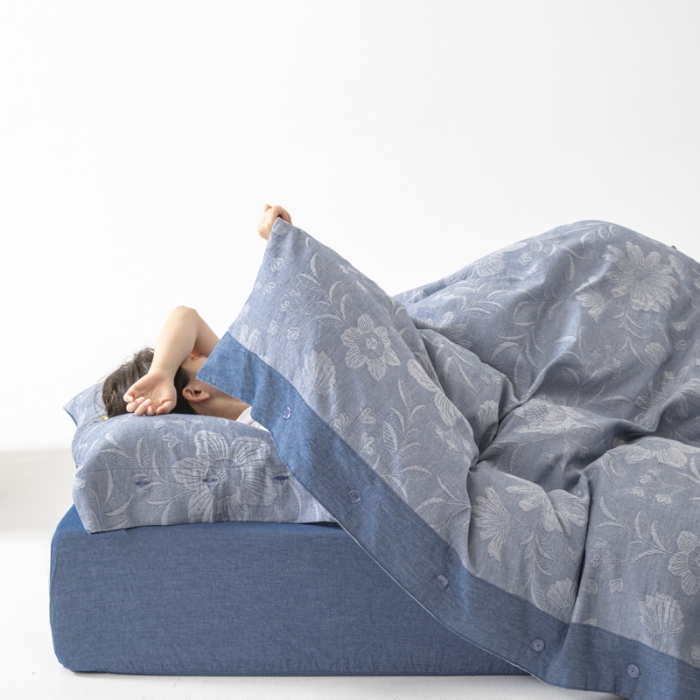 91家纺网 家纺一手货源 找家纺 （总）安莱生活 2023新品双层纱大提花高奢工艺款四件套馥香