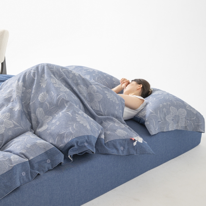 91家纺网 家纺一手货源 找家纺 （总）安莱生活 2023新品双层纱大提花高奢工艺款四件套馥香