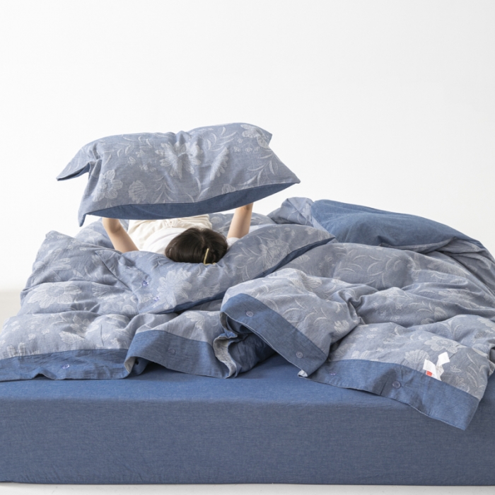 91家纺网 家纺一手货源 找家纺 （总）安莱生活 2023新品双层纱大提花高奢工艺款四件套馥香