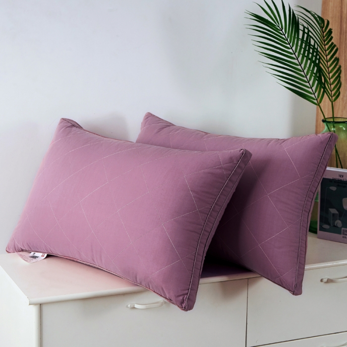 91家纺网 家纺一手货源 找家纺 兴丝露枕芯 全棉绗绣枕 A类全棉羽丝绒枕 枕头 高枕 中枕 低枕 全棉枕芯