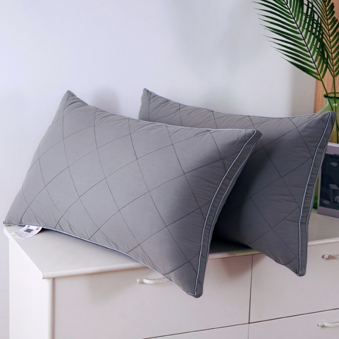 91家纺网 家纺一手货源 找家纺 兴丝露枕芯 全棉绗绣枕 A类全棉羽丝绒枕 枕头 高枕 中枕 低枕 全棉枕芯