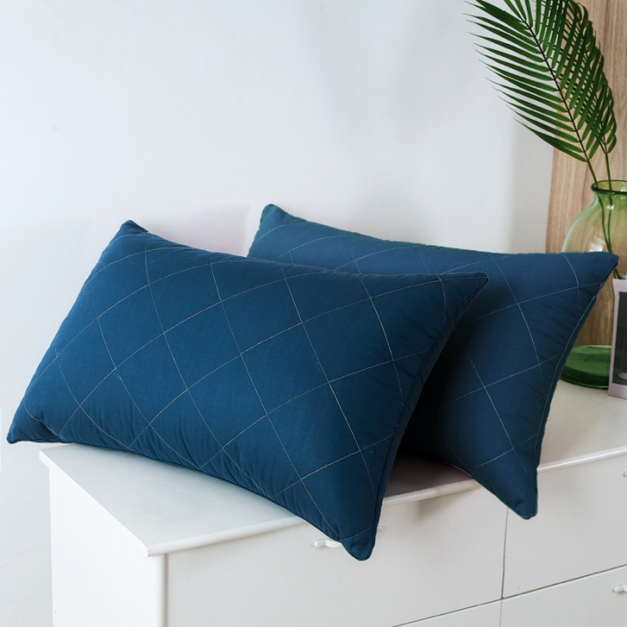 91家纺网 家纺一手货源 找家纺 兴丝露枕芯 全棉绗绣枕 A类全棉羽丝绒枕 枕头 高枕 中枕 低枕 全棉枕芯