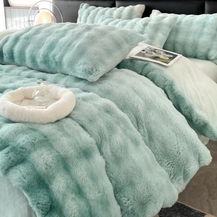 91家纺网 家纺一手货源 找家纺 （总）爱家 2023新款炫彩兔毛绒四件套【10万+备货】