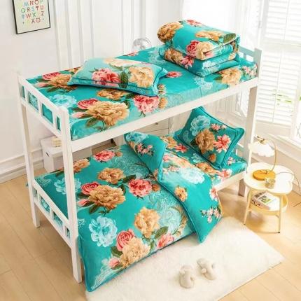 91家纺网 家纺一手货源 找家纺 雨洋 2025新款学生季加厚保暖牛奶绒金貂绒婴儿宝宝学生三件套繁华似锦