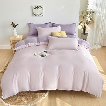 91家纺网 家纺一手货源 找家纺 （总）楠沐 2025年新款纯色双拼水洗棉柔感被套