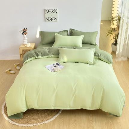 91家纺网 家纺一手货源 找家纺 （总）楠沐 2025年新款纯色双拼水洗棉柔感被套