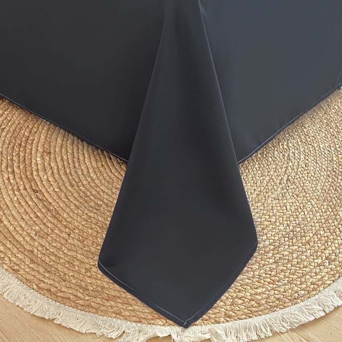 91家纺网 家纺一手货源 找家纺 楠沐 2025年新款纯色双拼水洗棉柔感四件套 白蓝灰