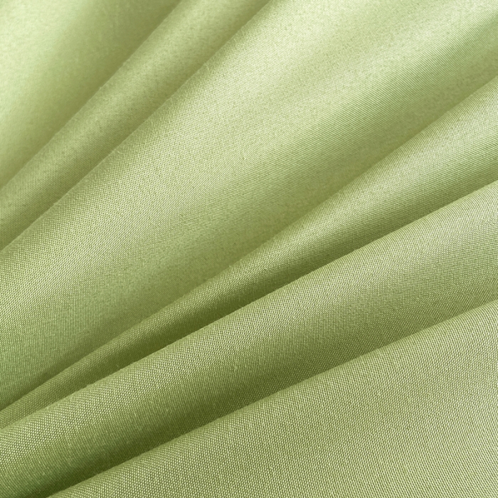 91家纺网 家纺一手货源 找家纺 楠沐 2025年新款纯色双拼水洗棉柔感四件套 果绿+浅驼