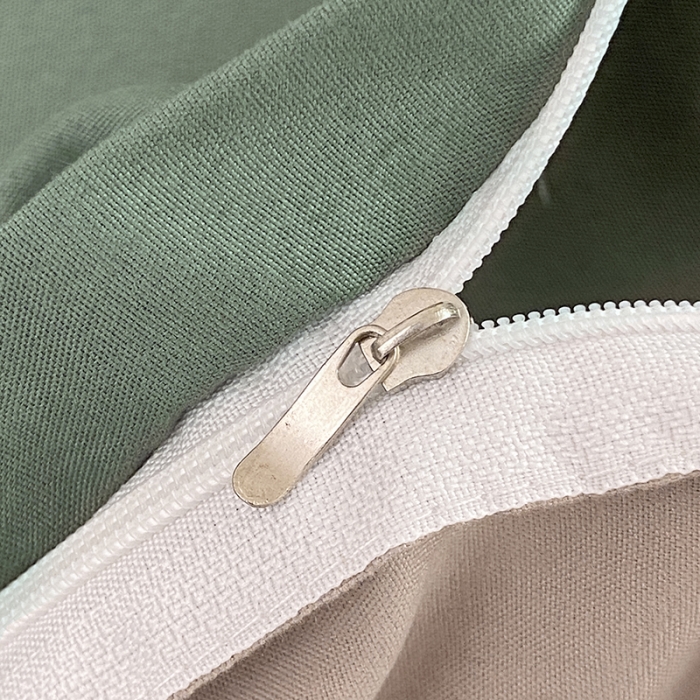 91家纺网 家纺一手货源 找家纺 楠沐 2025年新款纯色双拼水洗棉柔感四件套 军绿+浅驼