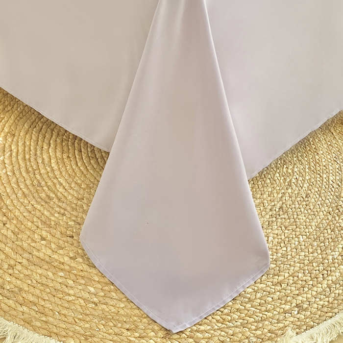 91家纺网 家纺一手货源 找家纺 楠沐 2025年新款纯色双拼水洗棉柔感四件套 奶粉色+泡泡紫