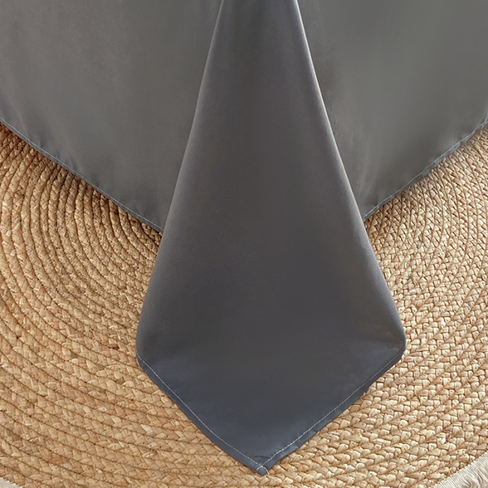 91家纺网 家纺一手货源 找家纺 楠沐 2025年新款纯色双拼水洗棉柔感四件套 深灰ins