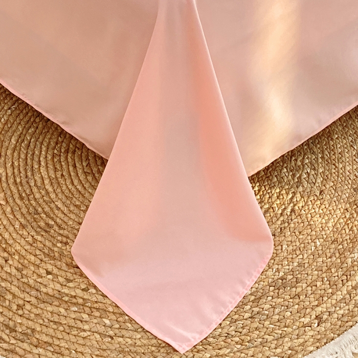 91家纺网 家纺一手货源 找家纺 楠沐 2025年新款纯色双拼水洗棉柔感四件套 水蓝+浅玉