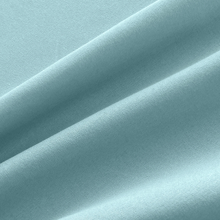 91家纺网 家纺一手货源 找家纺 楠沐 2025年新款纯色双拼水洗棉柔感四件套 水蓝+浅玉