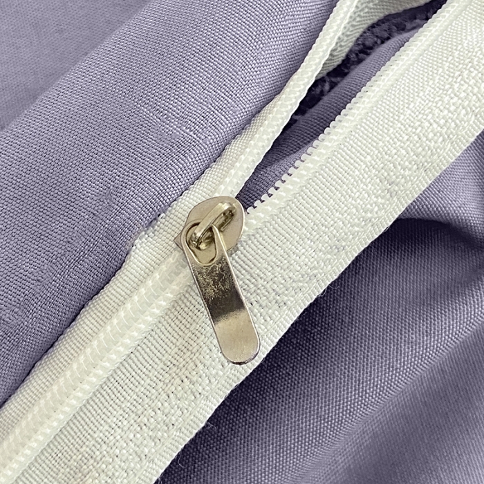 91家纺网 家纺一手货源 找家纺 楠沐 2025年新款纯色双拼水洗棉柔感四件套 耀夜紫