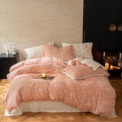 91家纺网 家纺一手货源 找家纺 （总）华超针织 2024新款纯棉针织棉印花半亩花田四件套