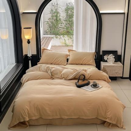 91家纺网 家纺一手货源 找家纺 （总）华超针织 2024新款全棉亲肤60S密拷边四件套