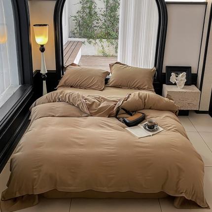 91家纺网 家纺一手货源 找家纺 （总）华超针织 2024新款全棉亲肤60S密拷边四件套