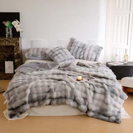 91家纺网 家纺一手货源 找家纺 （总）宜代光年 2025新款托斯卡纳仿兔绒毛毯-炫彩