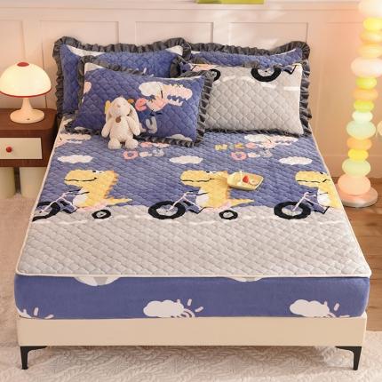 91家纺网 家纺一手货源 找家纺 （总）美达 2025新款A类牛奶绒夹棉床笠（可定制）