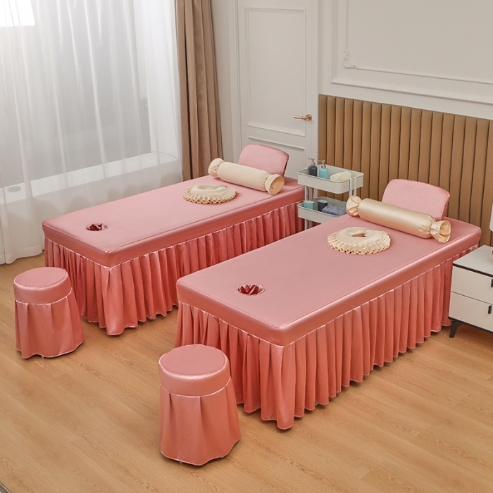 91家纺网 家纺一手货源 找家纺 不打烊 2023新款冰丝美容床罩系列套件—扇子款（此款控价188） 扇子款玉色