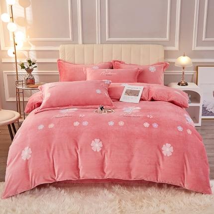 91家纺网 家纺一手货源 找家纺 尚品凤凰2025新款高克重印花牛奶绒四件套-工艺款 飞驰人生 绿