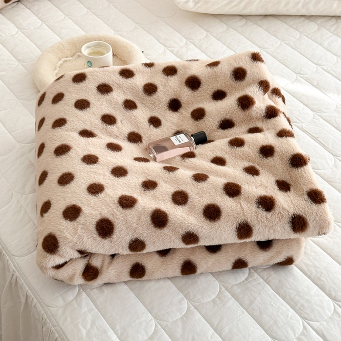 91家纺网 家纺一手货源 找家纺 （总）昔可 2023新款波点兔兔绒毛毯