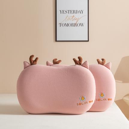 91家纺网 家纺一手货源 找家纺 麦肯锡 2023新款暖绒记忆枕枕芯枕头 粉色35×55