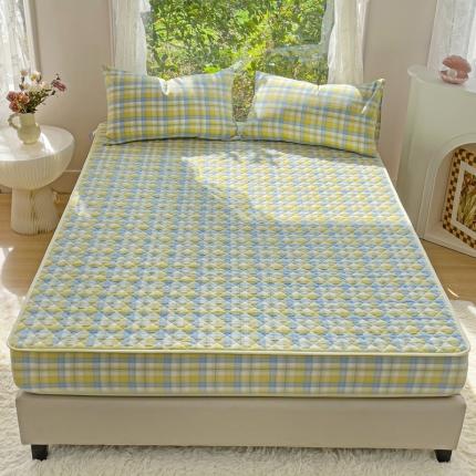 91家纺网 家纺一手货源 找家纺 （总）久典 2023全棉色织水洗棉夹棉床笠