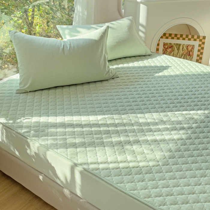 91家纺网 家纺一手货源 找家纺 （总）久典 2023全棉色织水洗棉夹棉床笠