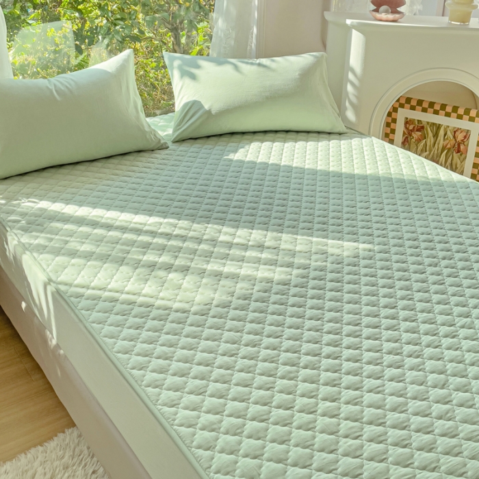 91家纺网 家纺一手货源 找家纺 （总）久典 2023全棉色织水洗棉夹棉床笠