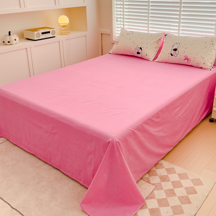 91家纺网 家纺一手货源 找家纺 金丝鸟 2023新款全棉可爱卡通印花小清新四件套-第一批 可爱蝴蝶狗